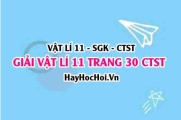 Giải Vật lí 11 trang 30 Chân trời sáng tạo SGK